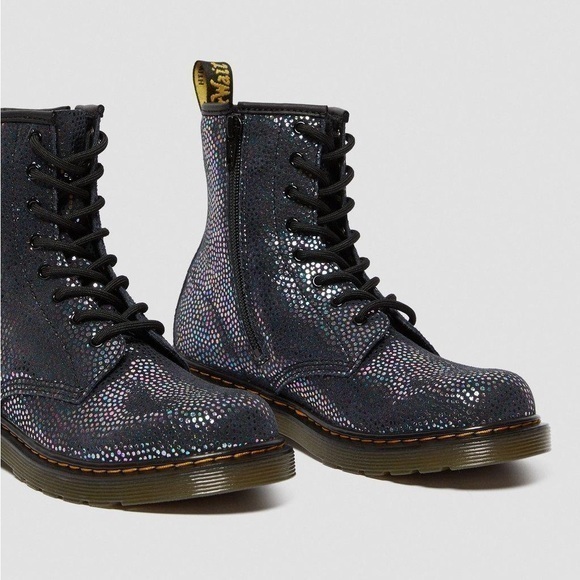 Dr. Martens 1460 Metallic Suede Lace Up Boots Size 1 - Picture 1 of 9